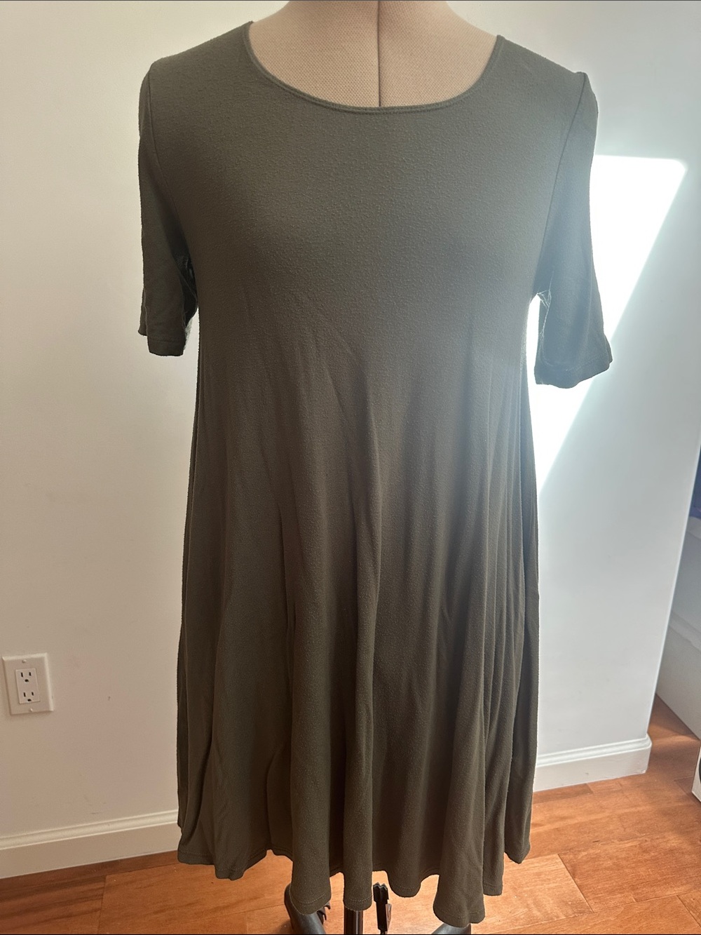 Forever 21 Olive Green Swing Dress